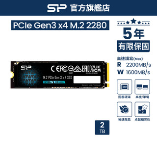 SP NVMe M.2 Gen3x4 PCIe SSD 2TB A60 固態硬碟 廣穎