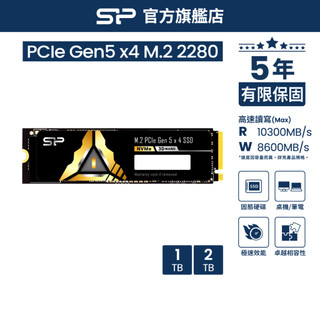 SP廣穎 SSD M.2 PCIe Gen5x4 US85 1TB/2TB 固態硬碟