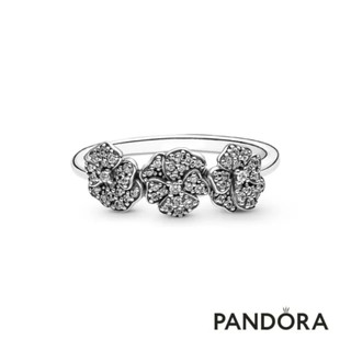 全新現貨 pandora 潘朵拉 原價2880$ 專櫃 純銀s925 三色堇花簇 戒指 54