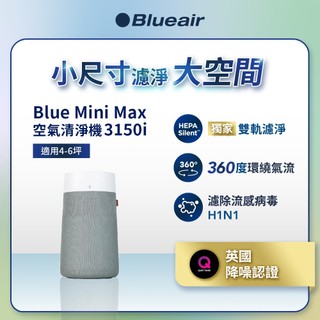 Blueair 極靜輕巧三重高效過濾空氣清淨機 Blue mini max (最大適用6坪)