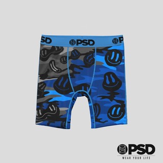 【PSD Underwear 官方旗艦店】CAMO- 男童平口四角褲-小子-藍色
