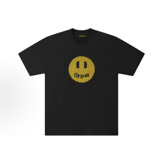 【SS26新品🔥】Drew house 畫素笑臉圓領短袖T恤 / 男女同款 復古電玩風 情侶款短T