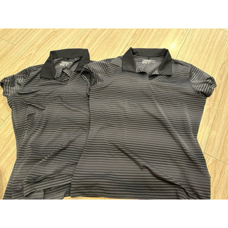 兩件一起賣，黑色 Nike Dri-FIT 高爾夫球 Polo 衫(L號）