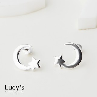Lucy's 925純銀 星月 轉珠耳環 (128316)