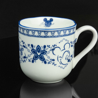 Disney 迪士尼 米奇 米妮 青花 藍白配色 陶瓷 茶杯 水杯 馬克杯