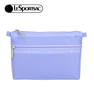 Lesportsac Cosmetic Clutch 雙層拉鍊化妝包 收納袋 盥洗包 女包(長春花藍) 開學季禮物