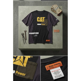 9成新附吊牌 絕版品Heron Preston x CAT重磅聯名 T-Shirt 美版