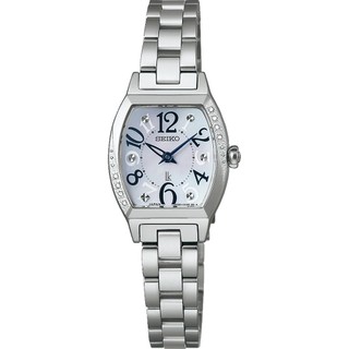 SEIKO 精工 LUKIA 幸運四葉草 酒桶型鑽石珍珠貝女錶-21mm SSWA015J/4N30-01D0S 學生錶