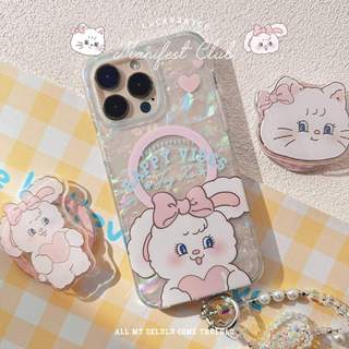 [CA2432]❥兔茸茸6.0大學城半身系列/貝殼殼/高品質IMD內印刷/貝殼磁吸殼/手機殼i18 17 16