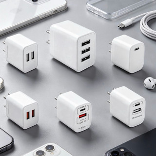 DR.AV聖岡 2.4A USB極速充電器 USB三孔極速充電器 PD+QC 20W雙孔極速快充充電器