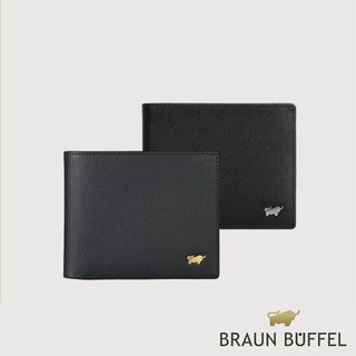 【BRAUN BUFFEL】HOMME-M 5卡透明窗皮夾-黑色(德國小金牛台灣總代理)/BF306-316-BK
