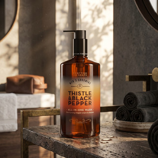 英國 Scottish Fine Soaps 木質調男士 洗沐三合一 500ml ｜五星級酒店指定 控油去汗臭