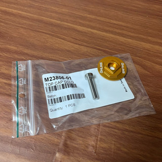 【棘輪單車】Öhlins 金色版龍頭上蓋｜1-1/8" Ahead Top Cap｜附固定螺絲｜自行車龍頭上蓋