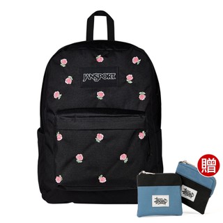 JANSPORT SUPERBREAK PLUS FX 校園系列後背包 -刺繡玫瑰（JS0A4QUA）