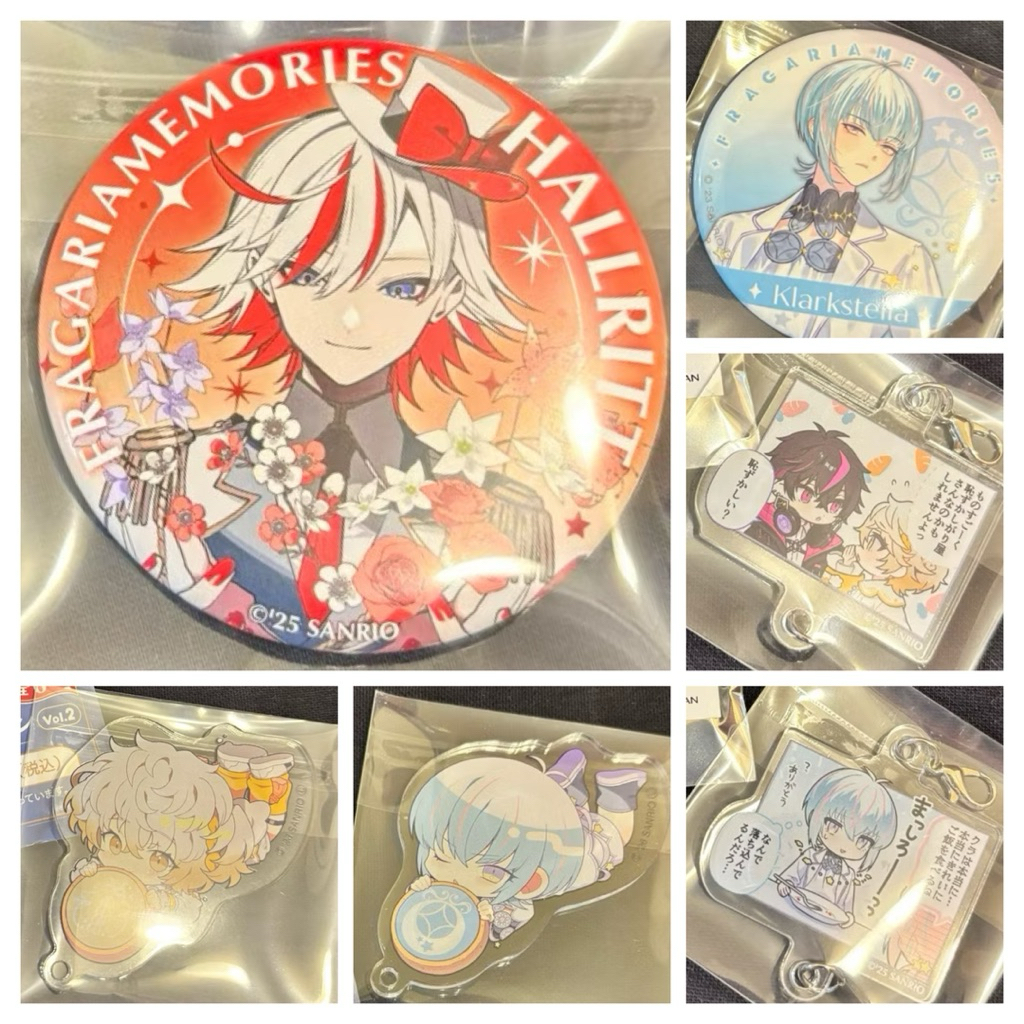 日版正版｜多圖｜三麗鷗騎士 FRAGARIA MEMORIES｜徽章 壓克力吊飾 周邊