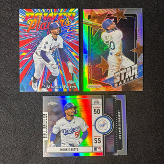 Topps Chrome MLB - 合售 Mookie Betts 金屬Chrome特卡閃 道奇隊