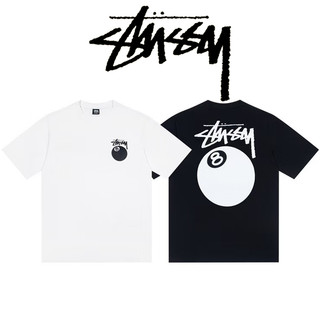 Stussy 8球系列 SS24 短袖 經典黑八檯球印花圖案 T恤