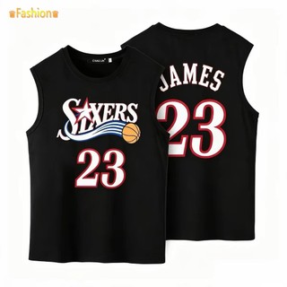 💥詹皇LeBron James詹姆士詹姆斯運動背心衣服💥NBA球衣76人七六人湖人隊健身籃球衣內搭排汗男女無袖上衣D30