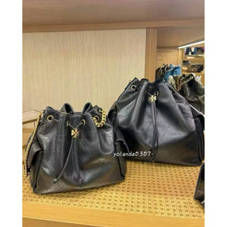 TORY BURCH/TB CHARLIE 水桶包 菱格紋鏈條包 束口式水桶包 菱格紋水桶包 手提包 肩背包 側背包