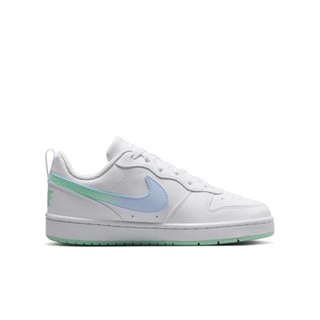 【NIKE 耐吉】休閒鞋 女大童運動鞋 COURT BOROUGH LOW FADE GS 白灰綠 IQ6529-100