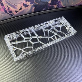 PC透明鏤空鍵盤外殼 EV63 江灣AE64 滿改 wooting60HE V2 磁軸鍵盤 GH60配列外殼