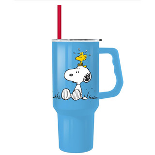 【預購】Silver Buffalo Peanuts Snoopy史努比吸管把手不鏽鋼保溫杯 30盎司
