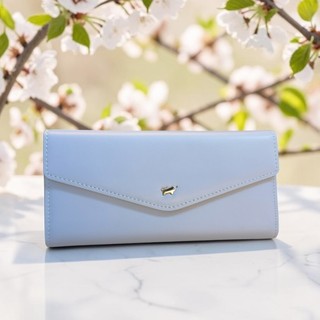 【寧寧精品】台中35年老店【BRAUN BUFFEL 德國小金牛】實際商品拍攝僅有一件淡藍色女長夾 849-621