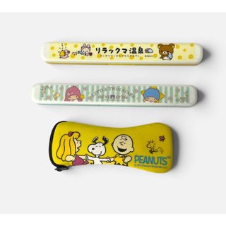 雙星仙子KIKI LALA 拉拉熊Rilakkuma 史努比snoopy 環保餐具筷子組