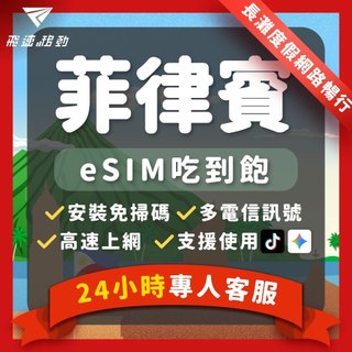 【飛速移動】菲律賓eSIM 當天發貨 免開通 3~15天 5G/4G高速 Globe電信 菲律賓網絡卡 宿霧 馬尼拉