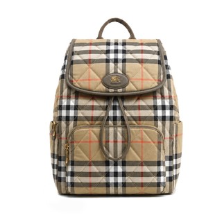 BURBERRY Horseshoe 翻蓋後背包(沙色)｜100%原廠真品｜JS Maxx官方旗艦館