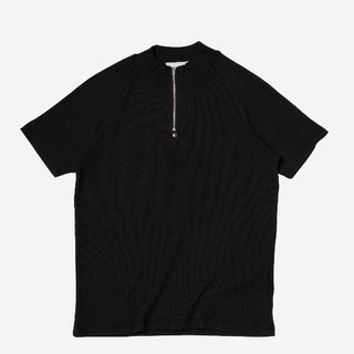 (Wings Select) KILLASYSTEM HALF ZIP KNIT TEE 小立領 針織合身T恤 黑色