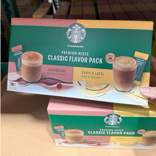 【好市多💪季節限定】星巴克 Starbucks中度特選風味 拿鐵組 卡布奇諾 8入 + 香草拿鐵 8入 即溶 好事多