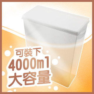 GS MALL 台灣製造 4000ml 4公升 大容量附蓋收納盒 收納盒 帶蓋收納盒 附蓋分裝盒 分裝盒