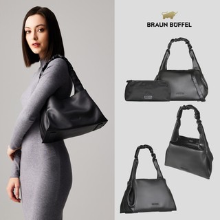 【BRAUN BUFFEL】薇拉-B 大肩包-黑色(德國小金牛台灣總代理)/BF877-52-BK