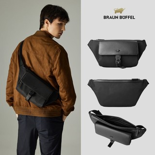 【BRAUN BUFFEL】瓦拉頓-B 腰胸包-黑色(德國小金牛台灣總代理)/BF594-07-BK
