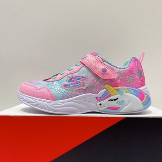 SKECHERS UNICORN DREAMS 中童 獨角獸 魔鬼氈 發光 電燈鞋 運動 休閒鞋 302299LPKTQ