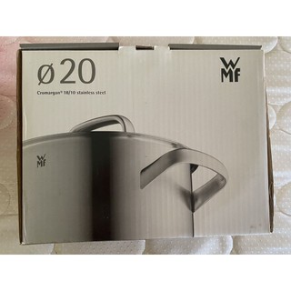 全新可議價！德國 WMF Cromargan 18/10 不鏽鋼雙耳湯鍋 20cm (含蓋)