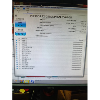 Plextor M.2 256g NVMe PCIe (92%)固態硬碟-拆機良品