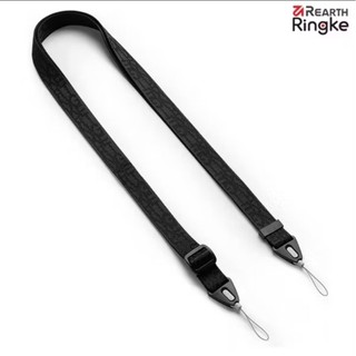(二手) Ringke Rearth Design Shoulder Strap 寬版手機肩背掛帶 -- 黑色字母紋路