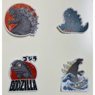 哥吉拉 GODZILLA 防水貼紙 日本 酷斯拉行李箱貼紙 動漫 哥吉拉（一套4張）