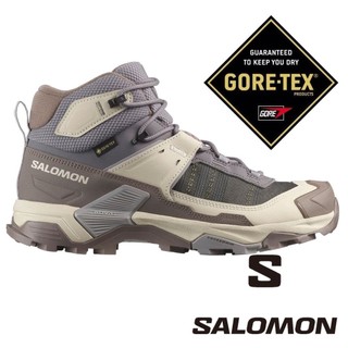 【SALOMON 法國】女X ULTRA 5 GT中筒登山鞋『劍灰/鋼鐵灰/鷗灰』478549