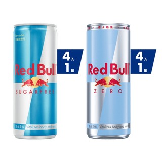 Red Bull 紅牛能量飲料 250ml (4罐/組)x2組 (無糖+零卡) 共8入 官方直營店
