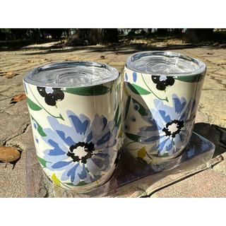 全新正品 Kate Spade New York 絕美花卉不鏽鋼保溫杯/隨行杯 /蛋蛋杯 兩入組
