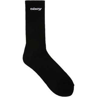 OBEY 100260197-BLK SPORTS LOGO SOCKS 中筒襪 / 小腿襪 (黑色) 化學原宿