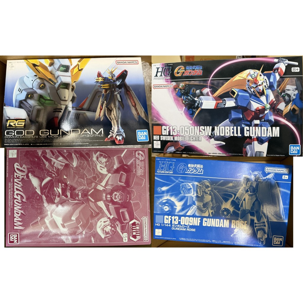 RG 神鋼彈 神威鋼彈 HG 惡魔鋼彈 彩透版 薔薇鋼彈 玫瑰鋼彈 諾貝爾鋼彈 非 巨星鋼彈 MG 宗師鋼彈 風雲再起