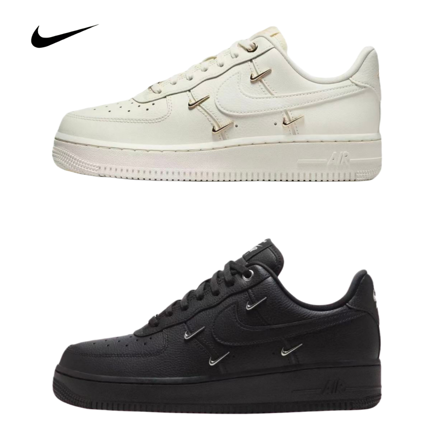 Nike 休閒鞋 Wmns Air Force 1 07 LX 男女鞋 米白 金屬勾勾 FV3654-111