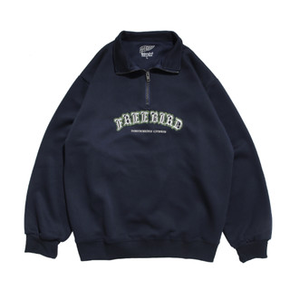 FREE BIRD GOAT HALF ZIP SWEATSHIRT 半拉鏈 刺繡 衛衣 長袖