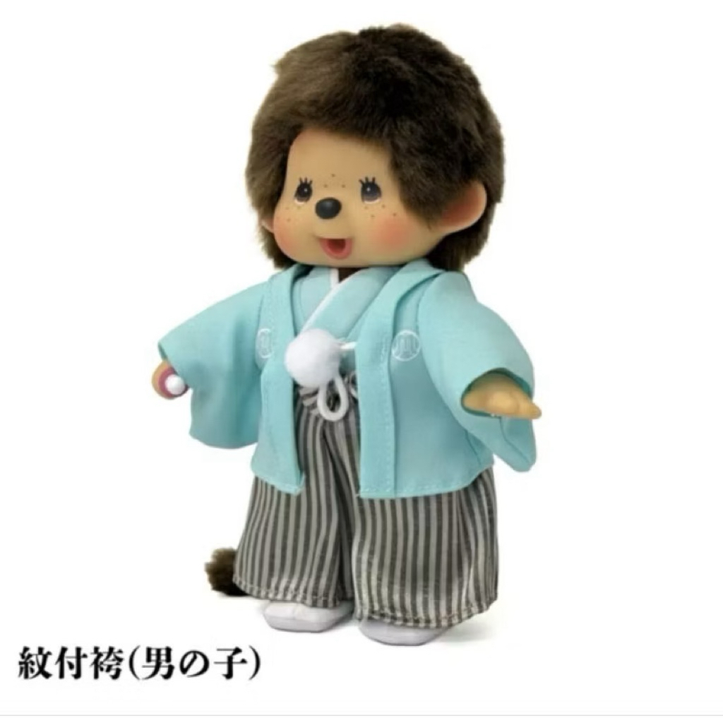 全新品已拆吊牌Monchhichi  Monchhichi 夢奇奇 萌趣趣 日本和服系列 男生