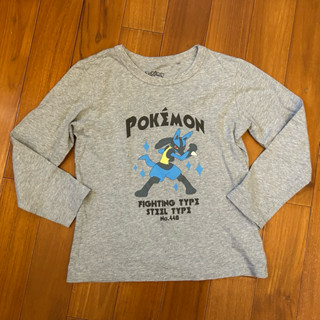 Lativ 童裝 寶可夢 長袖 pokemon 路卡利歐 t恤 130公分 二手 8成新