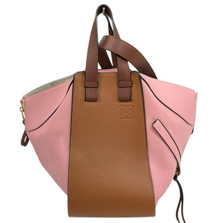 【桃園春日店】LOEWE HAMMOCK SMALL 0511942 2WAY PINK/BROWN 附布袋 等級B